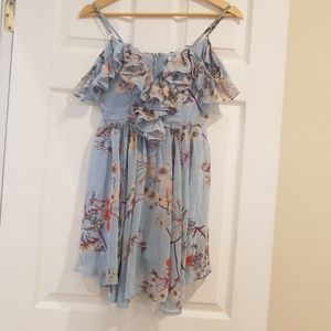 Layered Cold Shoulder Romper/Dress NWT